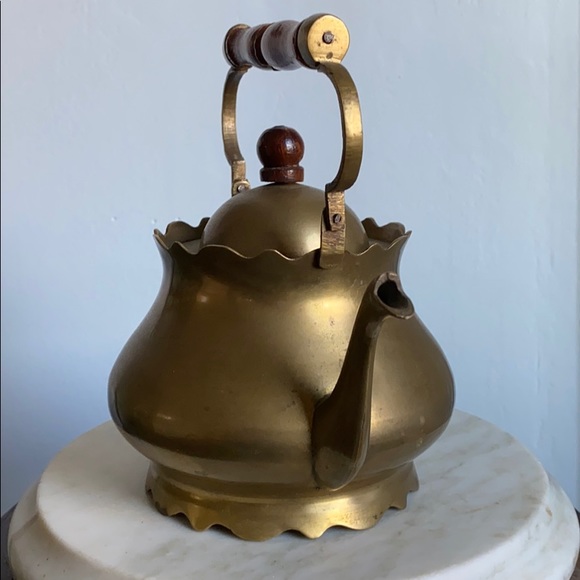 Antique Brass Teapot - Picture 2 of 6
